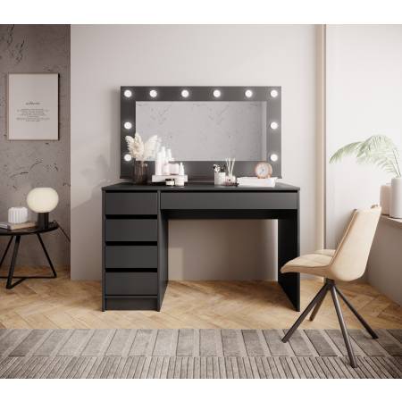 Nowoczesna toaletka z lustrem Basic antracyt LED